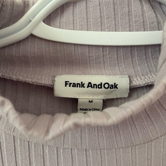frank & oak - short-sleeved mockneck sweater (lilac - medium) - Picture 2 of 2